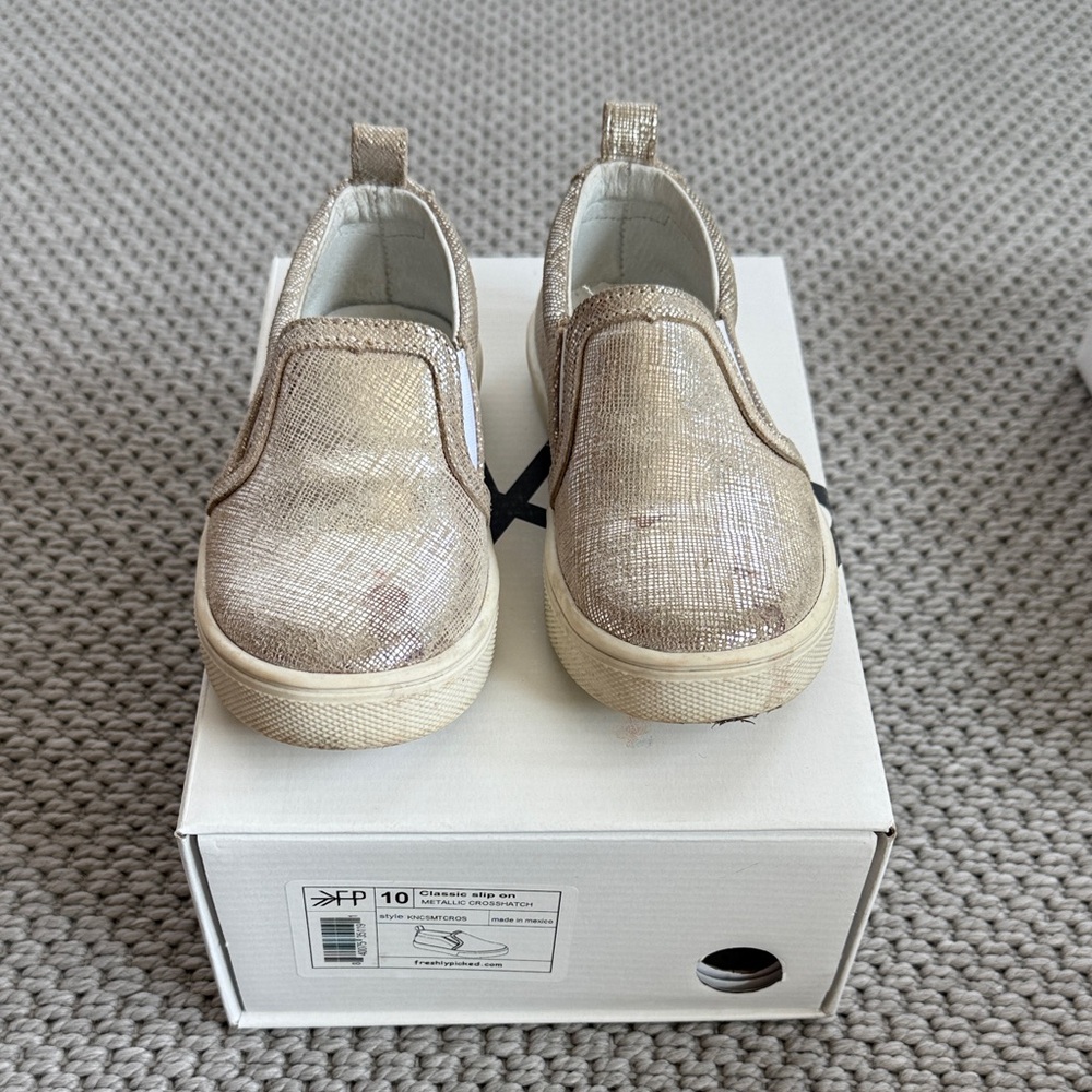 Freshly Picked Kids Slip-On Shoes - Gold